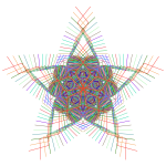 Prismatic Star Line Art