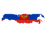 Russian flag map