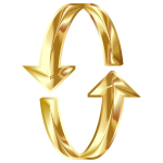 3D Gold Arrows 2