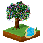 Isometric View Serene Scene