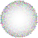 Prismatic Fading Dots Circle