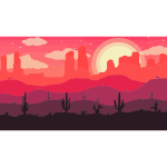 Sunset in the desert