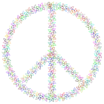 Floral Peace Sign Prismatic