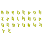 Isometric Font Alphabet 3