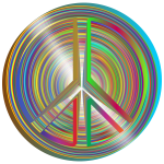 Stylized Peace Sign Design Polyprismatic