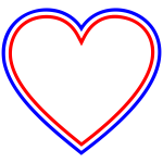 Red White Blue Heart