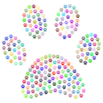 Paw Print Fractal Prismatic