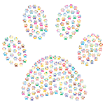 Paw Print Fractal Prismatic 2