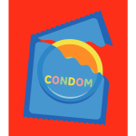 Opened condom