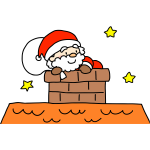 Santa in chimney