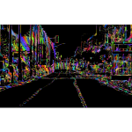 Urban City Street Line Art Polyprismatic