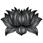 Decorative Lotus Line Art By AngelaRoseMS2 Duochrome