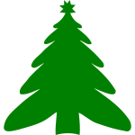 christmas tree silhouette green