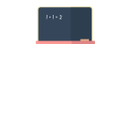 Blackboard flat design style