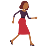 Walking woman illustration