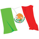 Mexico Flag In The Wind