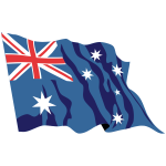 Australia Flag In The Wind