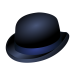 Bowler Hat with Blue Band