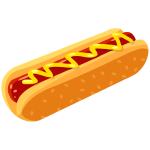 Hot dog in a bun