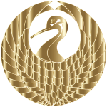 Abstract Bird Design Gold