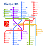 Saint Petersburg metro map 2019