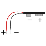 Battery Clip for a 9 V Battery with Polarity