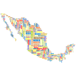 Mexico Map Word Cloud