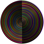 Radial line pattern black circle