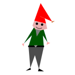 Triangular christmas elf