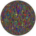 Abstract Hollow Diamonds Pattern Type II Polyprismatic Orb