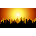 Fictional City Sunset