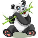 Panda eating bamboo