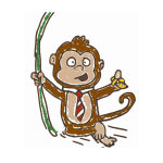 Monkey cartoon childish