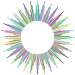 Abstract Geometric Sun Design Frame Prismatic