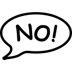 ''No'' speech balloon