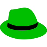 flatten green fedora