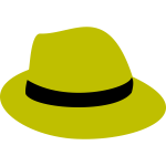 flatten yellow fedora