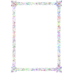 Vintage Floral Border Frame Prismatic