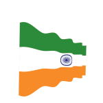 Waving flag of India