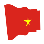 Vietnam waving flag clip art