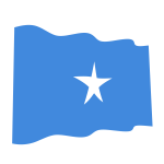 Waving flag of Somalia