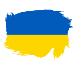 Painted flag of Ukraine