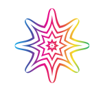 Colourful star shape