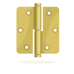 Brass door hinge