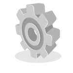 Cogwheel 3d clip art