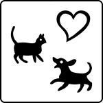 Dogs allowed hotel sign vector graphics