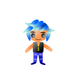 Blue hair manga character