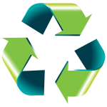 3D Shiny Recycling Symbol