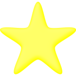 3D yellow star