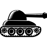 Rounded army tank vector image